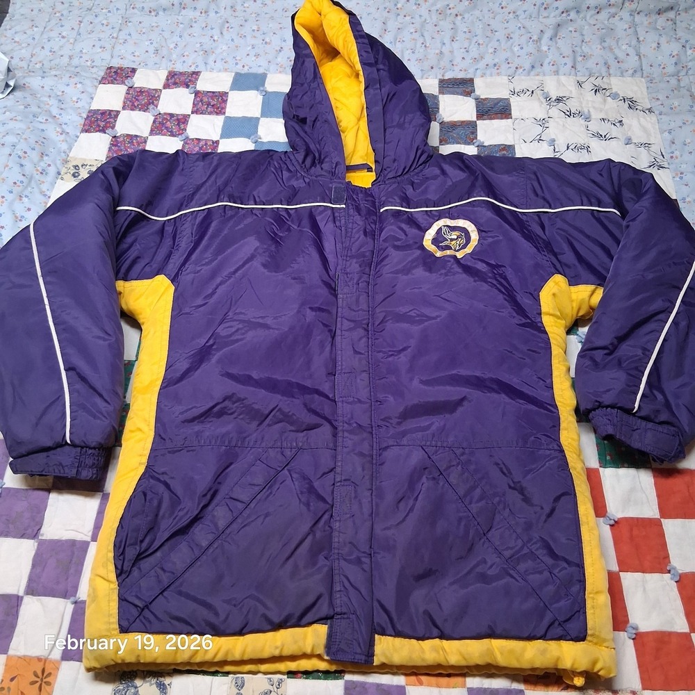 NFL Kids‎ Touchdown Club Youth Minnesota Vikings Puffer Jacket Youth Large 14 16
